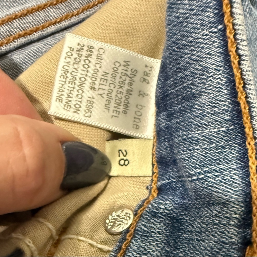 Rag & Bone Ankle Skinny Jeans Size 28 Nelly Light Wash - Picture 8 of 16